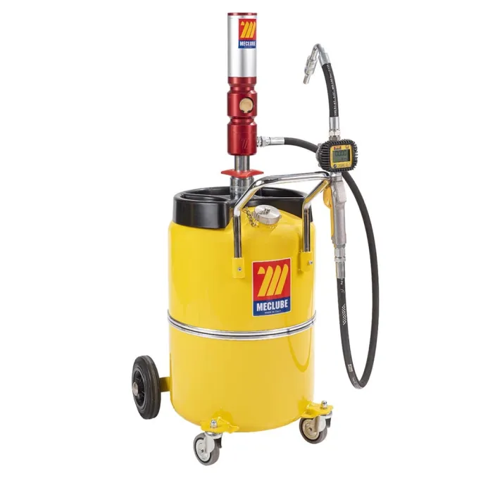 Meclube - distributore olio pneumatico da 65 l con pistola digitale