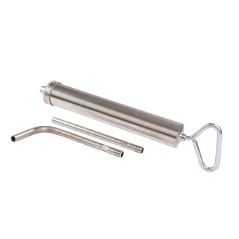 Meclube - siringa acciaio nichelato per olio alta viscosita' mod. professionale aspirante-premente corpo ø 50 l. 410 mm