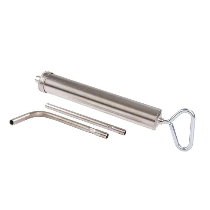 Meclube - siringa acciaio nichelato per olio alta viscosita' mod. professionale aspirante-premente corpo ø 50 l. 410 mm
