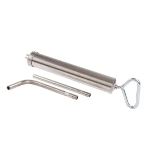 Meclube - siringa acciaio nichelato per olio alta viscosita' mod. professionale aspirante-premente corpo ø 50 l. 410 mm