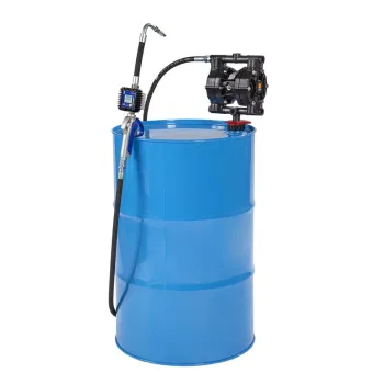 Meclube - completo pompa a membrana per liquido antigelo per fusti da 200 l con pistola digitale