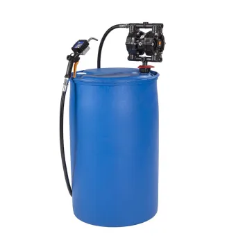 Meclube - completo pompa membrana per liquido lavavetri per fusti da 200 l con pistola digitale