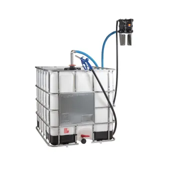 Meclube - completo pompa membrana per liquido antigelo, lavavetri e adblue per cisterne ibc 1000 l con pistola plastica manuale