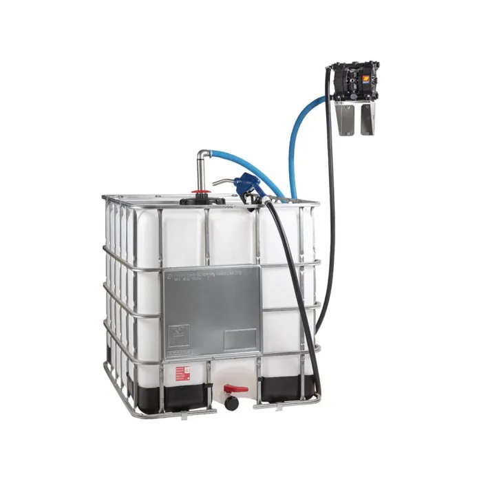 Meclube - completo pompa membrana per liquido antigelo, lavavetri e adblue per cisterne ibc 1000 l con pistola automatica