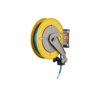 Meclube - avvolgitubo automatico in acciaio verniciato fisso f-400 per aria-acqua ø 13x19 10m