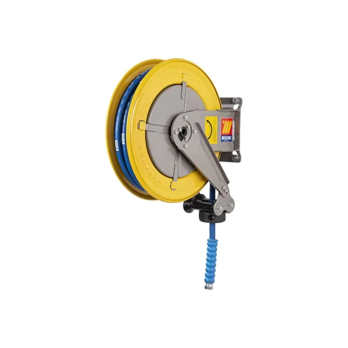 Meclube - avvolgitubo automatico in acciaio verniciato fisso f-400 per acqua 150°c ø 3/8"10m