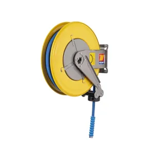 Meclube - avvolgitubo automatico in acciaio verniciato fisso f-460 per acqua 150°c 1/2" senza tubo