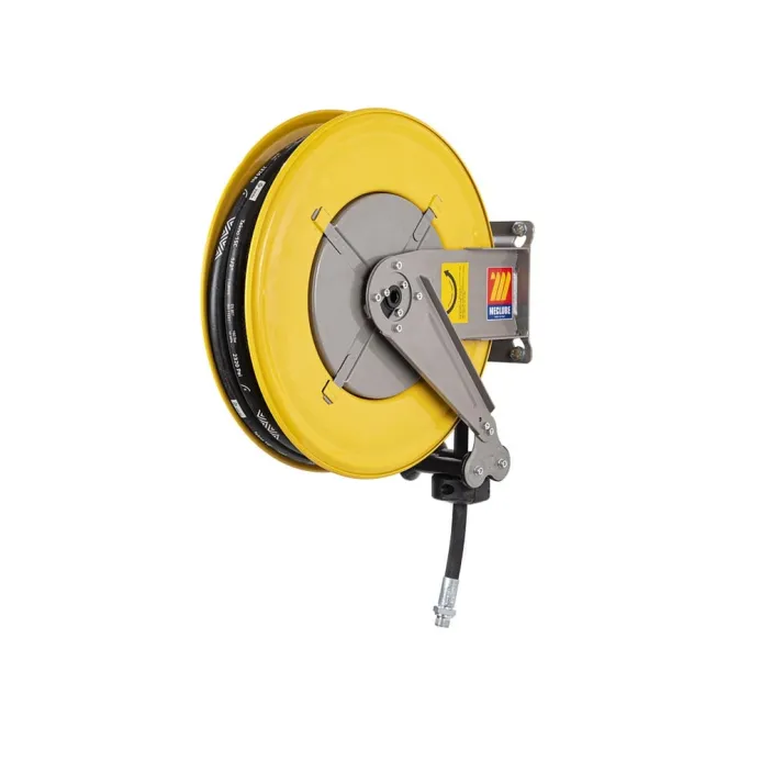 Meclube - avvolgitubo automatico in acciaio verniciato fisso f-460 per olio,antigelo e affini ø 1/2"18m