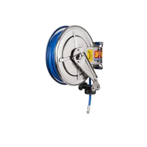 Meclube - avvolgitubo automatico in acciaio inox aisi 304 fisso fx-400 per aria-acqua ø 8x12 20m
