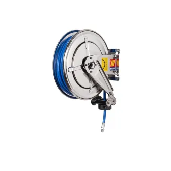 Meclube - avvolgitubo automatico in acciaio inox aisi 304 fisso fx-400 per aria-acqua ø 10x14 10m
