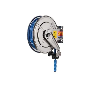 Meclube - avvolgitubo automatico in acciaio inox aisi 304 fisso fx-400 per acqua 150°c ø 3/8"10m