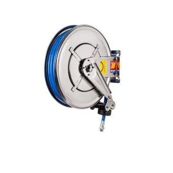 Meclube - avvolgitubo automatico in acciaio inox aisi 304 fisso fx-460 per aria-acqua  ø 13x19 15m