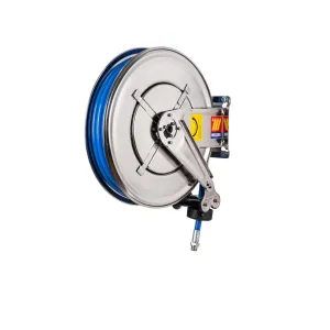 Meclube - avvolgitubo automatico in acciaio inox aisi 304 fisso fx-460 per aria-acqua  ø 13x19 18m