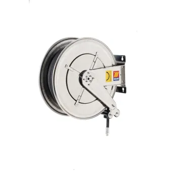 Meclube - avvolgitubo automatico in acciaio inox aisi 304 fisso fx-555 per aria-acqua 1/2" senza tubo