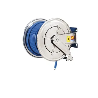 Meclube - avvolgitubo automatico in acciaio inox aisi 304 fisso fx-560 per acqua 150°c ø 1/2"40m