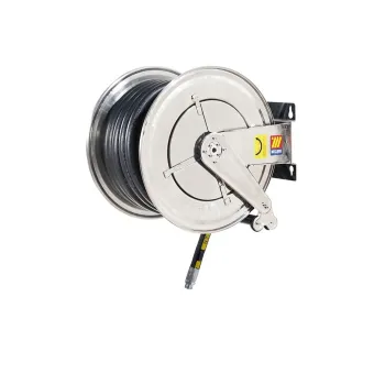 Meclube - avvolgitubo automatico in acciaio inox aisi 304 fisso fx-660 per benzine ø 3/4"-19x27 30m