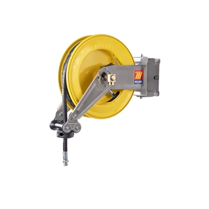 Meclube - avvolgitubo automatico in acciaio verniciato orientabile s-400 per aria-acqua ø 3/8"10m