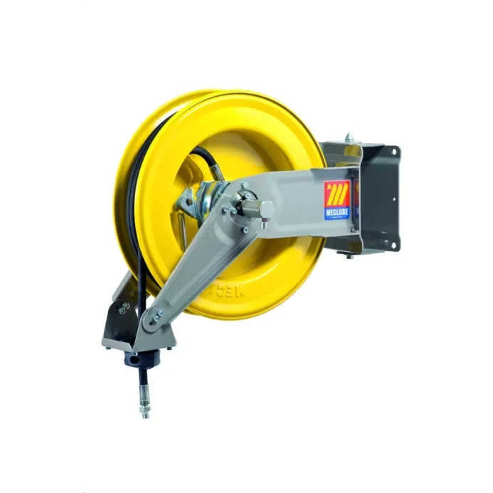 Meclube - avvolgitubo automatico in acciaio verniciato orientabile s-400 per lavavetri e adblue 1/2" senza tubo