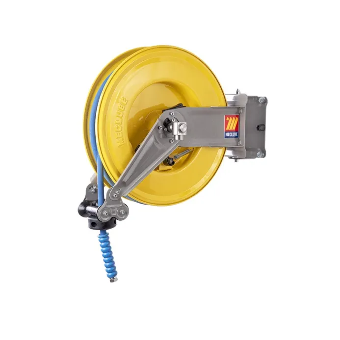 Meclube - avvolgitubo automatico in acciaio verniciato orientabile s-460 per acqua 150°c ø 3/8"18m