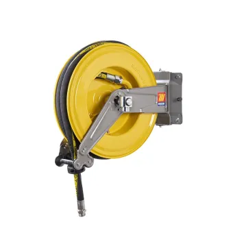 Meclube - avvolgitubo automatico in acciaio verniciato orientabile s-550 per benzine ø 3/4"-19x27 10m