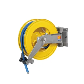 Meclube - avvolgitubo automatico in acciaio verniciato orientabile s-555 per acqua 150°c 3/8" senza tubo