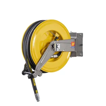 Meclube - avvolgitubo automatico in acciaio verniciato orientabile s-555 per benzine 1" senza tubo