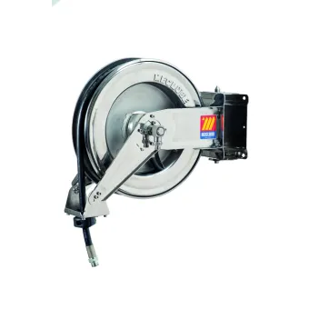 Meclube - avvolgitubo automatico in acciaio inox aisi 304 orientabile sx-400 per antigelo-lavavetri-adblue ø 1/2"10m