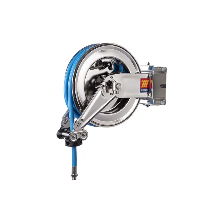 Meclube - avvolgitubo automatico in acciaio inox aisi 304 orientabile sx-400 per uso alimentare 120°c 1/2" senza tubo