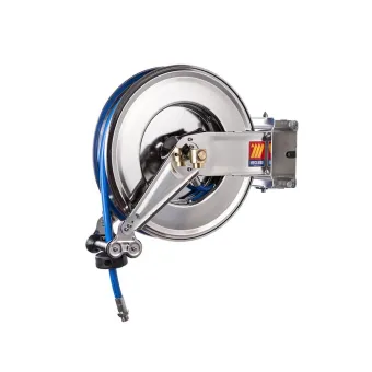 Meclube - avvolgitubo automatico in acciaio inox aisi 304 orientabile sx-460 per aria-acqua  ø 10x14 20m