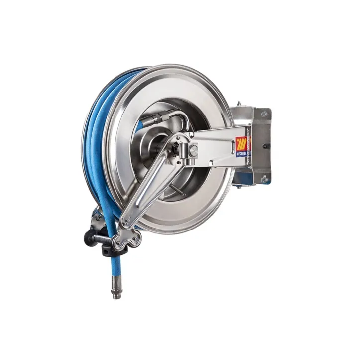 Meclube - avvolgitubo automatico in acciaio inox aisi 304 orientabile sx-550 per uso alimentare 120°c ø 1/2"20m