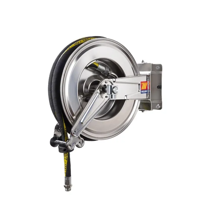 Meclube - avvolgitubo automatico in acciaio inox aisi 304 orientabile sx-550 per benzine ø 3/4"-19x27 10m