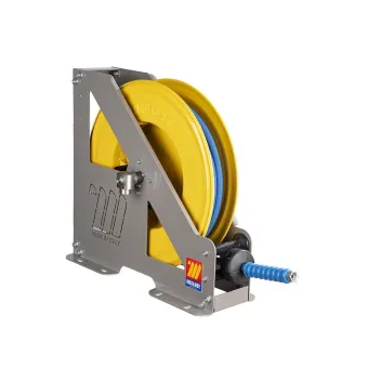 Meclube - avvolgitubo automatico in acciaio verniciato serie heavy-duty hd-460 per acqua 150°c ø 1/2"15m