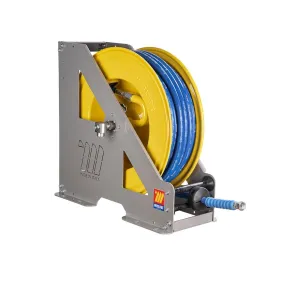Meclube - avvolgitubo automatico in acciaio verniciato serie heavy-duty hd-555 per acqua 150°c ø 1/2"30m