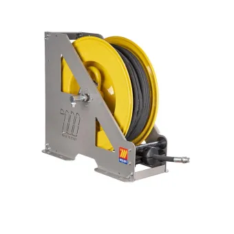 Meclube - avvolgitubo automatico in acciaio verniciato serie heavy-duty hd-555 per grasso 3/8" senza tubo
