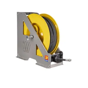 Meclube - avvolgitubo automatico in acciaio verniciato serie heavy-duty hd-555 per grasso ø 1/2"30m