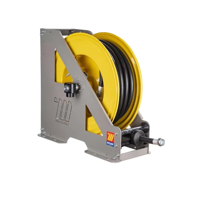 Meclube - avvolgitubo automatico in acciaio verniciato serie heavy-duty hd-555 per gasolio 1" senza tubo