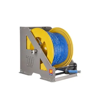 Meclube - avvolgitubo automatico in acciaio verniciato serie heavy-duty hd-560 per acqua 150°c 1/2" senza tubo