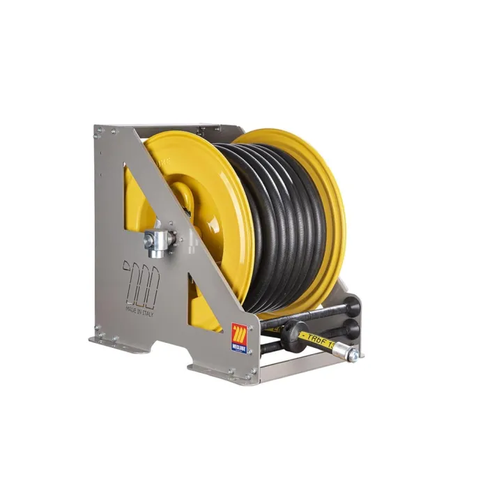 Meclube - avvolgitubo automatico in acciaio verniciato serie heavy-duty hd-560 per benzine ø 1"-25x35 20m