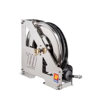 Meclube - avvolgitubo automatico in acciaio inox aisi 304 serie heavy-duty hdx-460 per aria-acqua 1/2" senza tubo