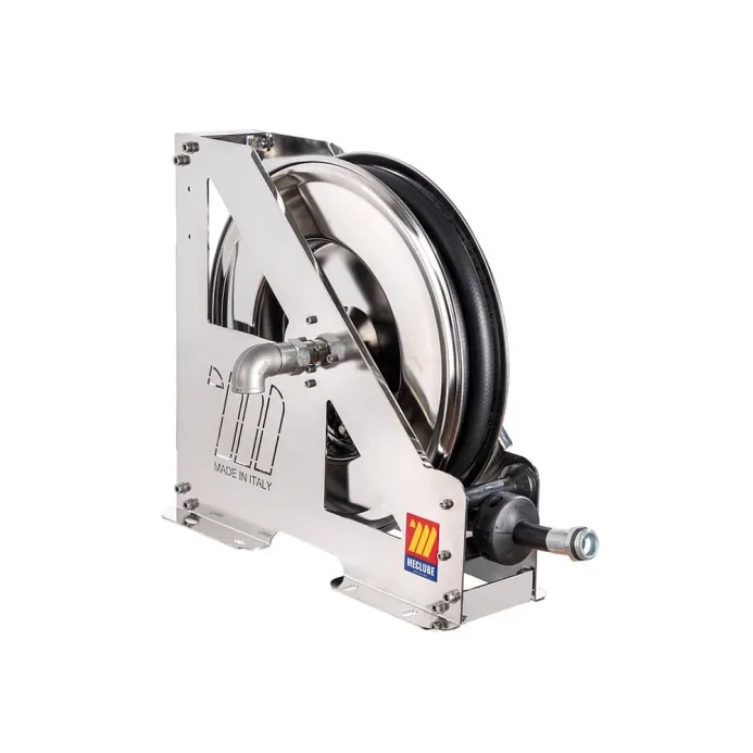 Meclube - avvolgitubo automatico in acciaio inox aisi 304 serie heavy-duty hdx-460 per gasolio ø 3/4"-19x27 8m