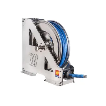 Meclube - avvolgitubo automatico in acciaio inox aisi 304 serie heavy-duty hdx-550 per acqua 150°c 3/8" senza tubo