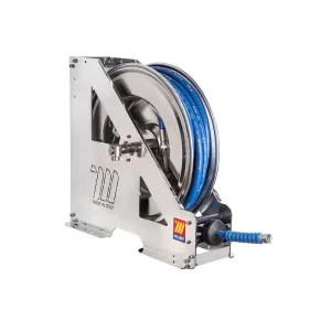 Meclube - avvolgitubo automatico in acciaio inox aisi 304 serie heavy-duty hdx-550 per acqua 150°c 3/8" senza tubo