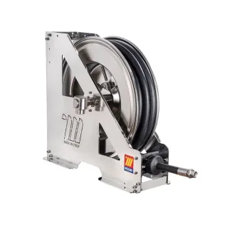 Meclube - avvolgitubo automatico in acciaio inox aisi 304 serie heavy-duty hdx-550 per antigelo-lavavetri-adblue 1/2" senza tubo