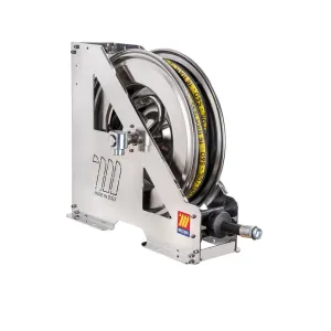 Meclube - avvolgitubo automatico in acciaio inox aisi 304 serie heavy-duty hdx-550 per benzine ø 3/4"-19x27 15m