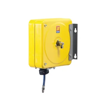 Meclube - avvolgitubo carenato in acciaio verniciato fisso cf-300 per aria-acqua ø 8" 11+1,5m