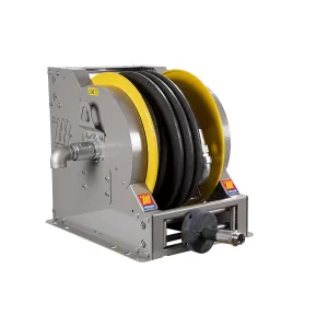 Meclube - avvolgitubo automatico a molla industriale in acciaio verniciato serie fa-600 per gasolio ø 1.1/2"15m