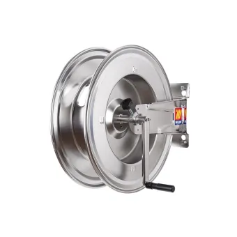 Meclube - avvolgitubo manuale in acciaio inox 304 fisso fmx-555 per aria-acqua 3/4" senza tubo