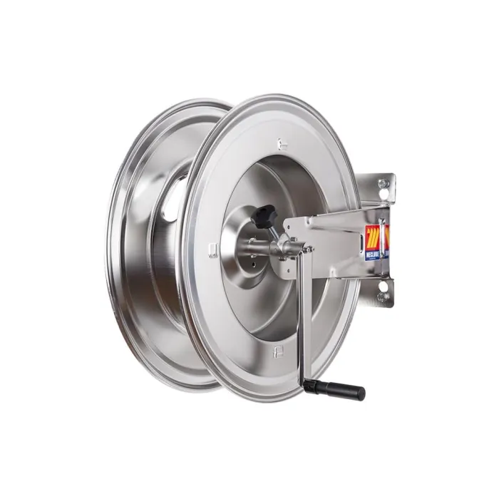 Meclube - avvolgitubo manuale in acciaio inox 304 fisso fmx-555 per aria-acqua 1" senza tubo