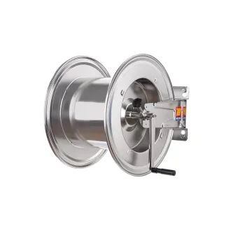 Meclube - avvolgitubo manuale in acciaio inox 304 fisso fmx-560 per aria-acqua 3/4" senza tubo