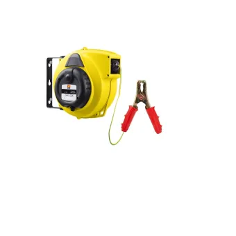 Meclube - avvolgicavo automatico di messa a terra 1x6 15m mod. es-260pt con pinza 80a